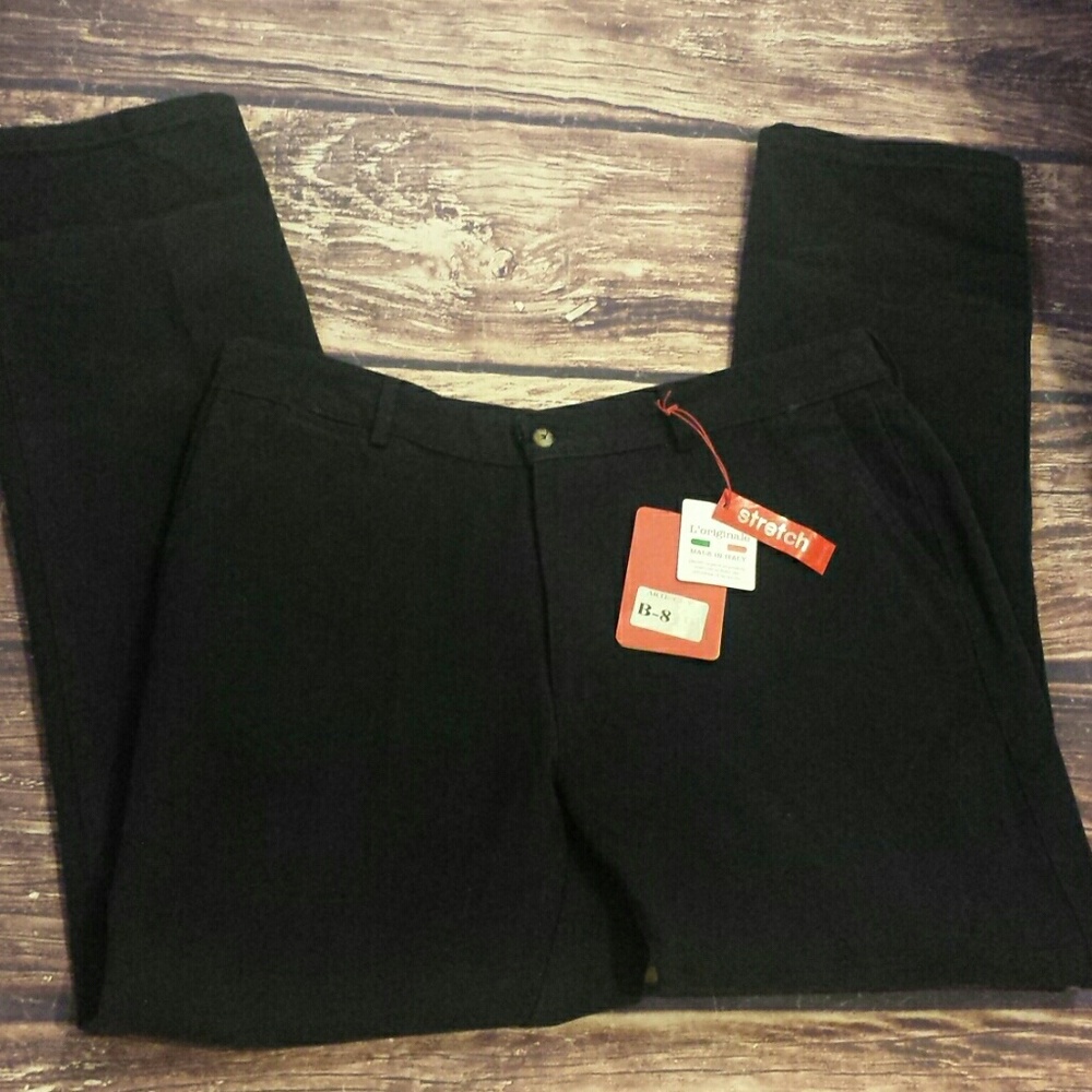 Genius dark blue suede pants size 58 NWT